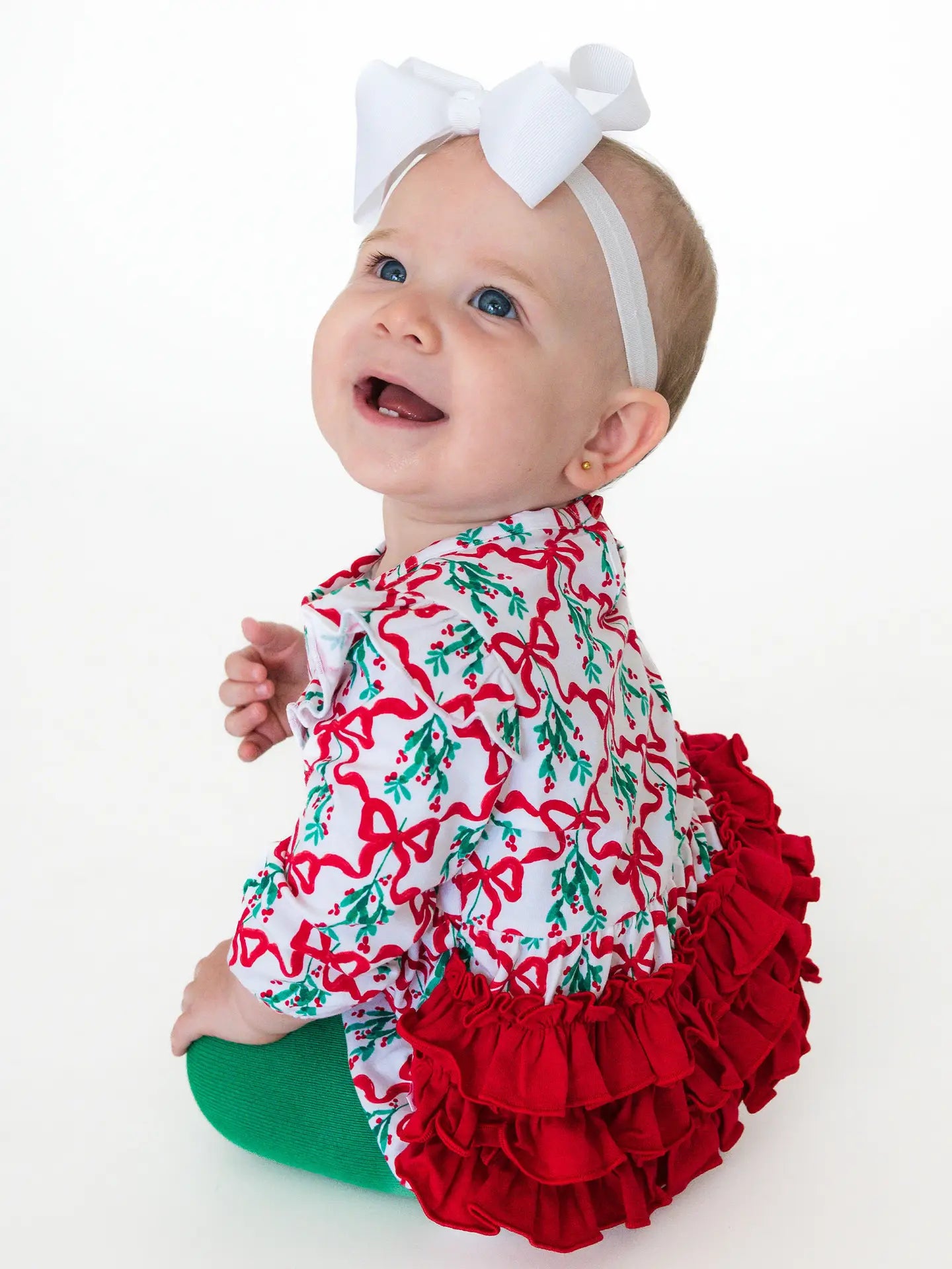 Carol of the Bows Knit Long Sleeve Flutter Bubble Romper