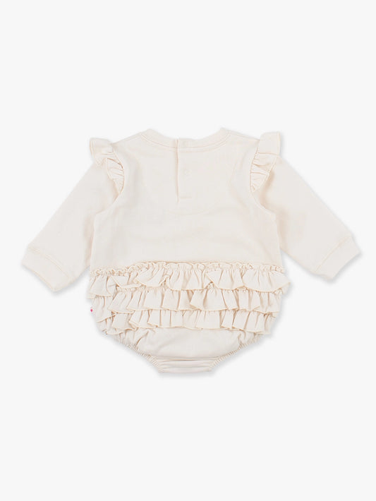 Ivory Sweatshirt Bubble Romper