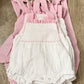 Seersucker Sun Bubble- white with pink trim *Embroidery included