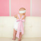 Seersucker Sun Bubble- white with pink trim *Embroidery included