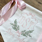 CUSTOM Baby Banner- Crest with bow with satin bows