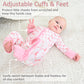 Beautiful Bows Bamboo Pajamas, 2 Way Zipper Romper