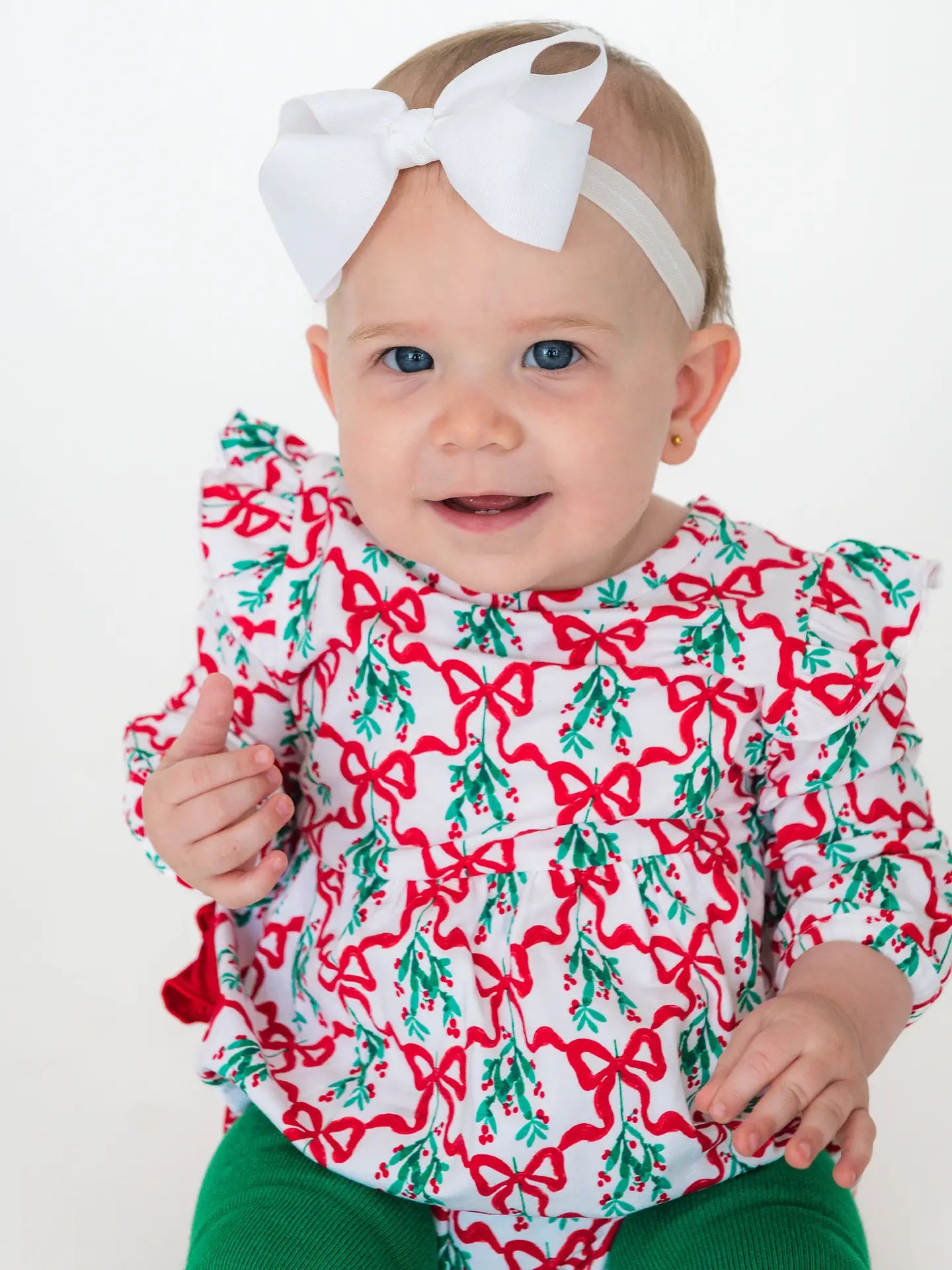 Carol of the Bows Knit Long Sleeve Flutter Bubble Romper