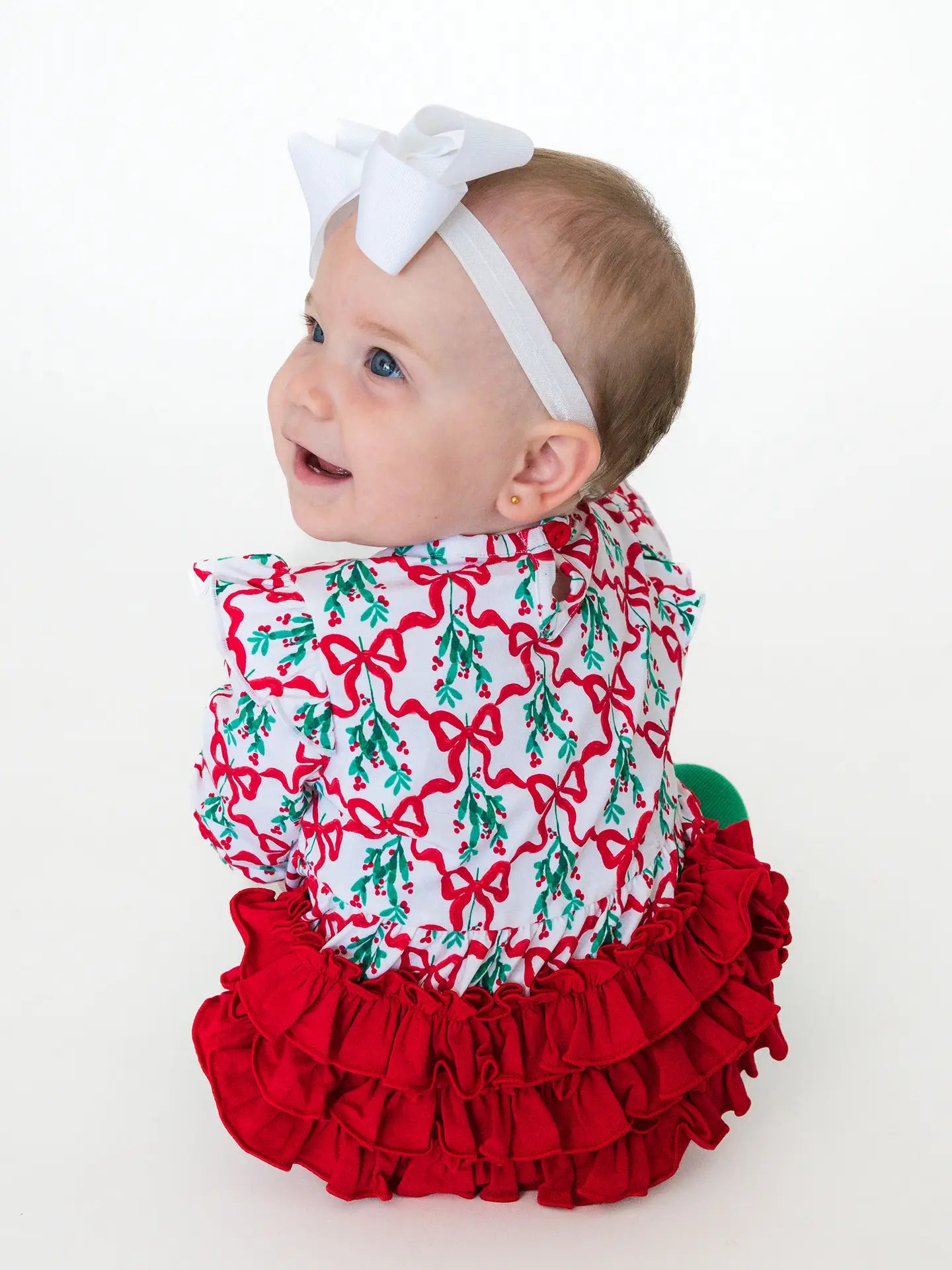Carol of the Bows Knit Long Sleeve Flutter Bubble Romper