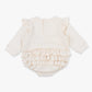 Ivory Sweatshirt Bubble Romper