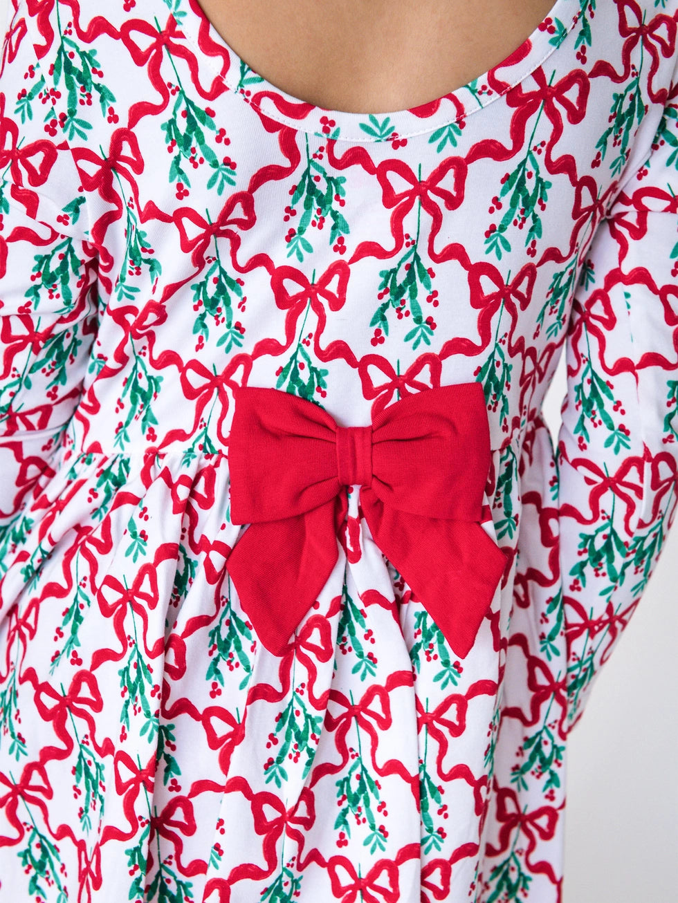 Carol of the Bows Knit Long Sleeve Twirl Dress