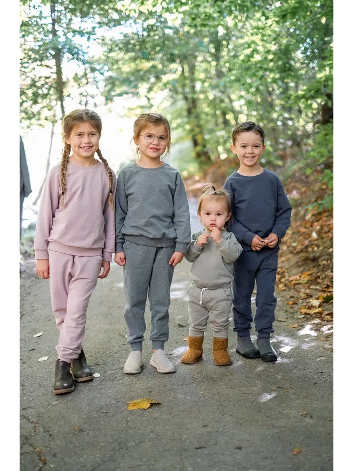 Organic Cotton Jogger Set- Navy *Embroidery Included