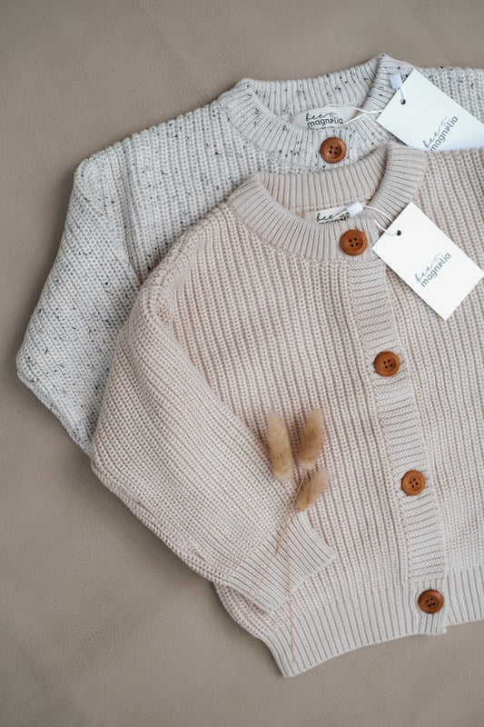 Oatmeal Cardigan *Embroidery Included