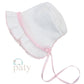 Paty Knit Bonnet with Chiffon Trim
