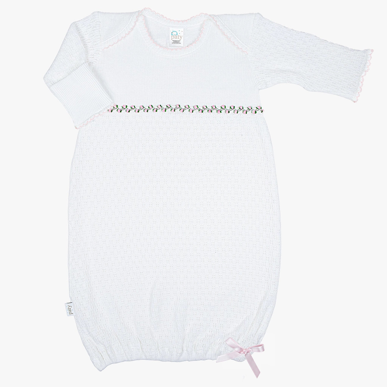 Paty Knit Overlap Shoulder Gown (Ruth)-newborn