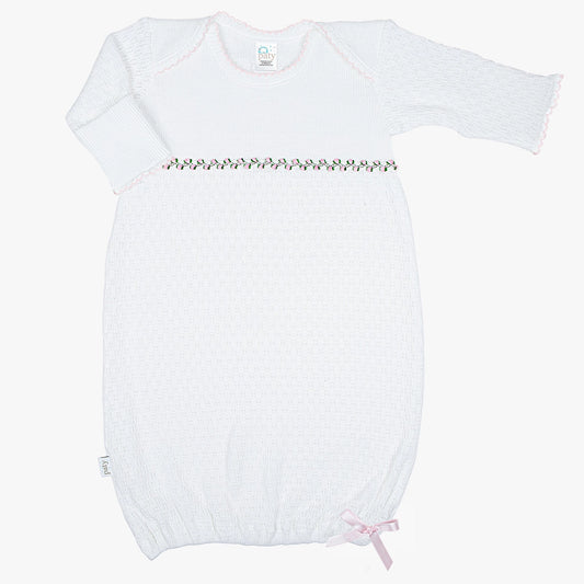 Paty Knit Overlap Shoulder Gown (Ruth)-newborn
