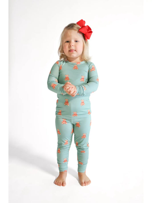 Jolly Teddy Two Piece Pajama Set