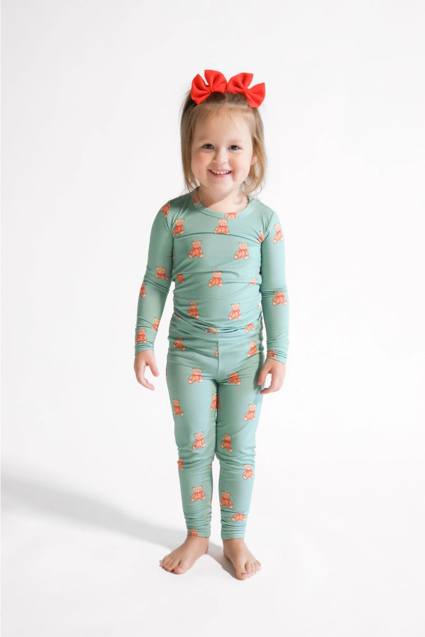 Jolly Teddy Two Piece Pajama Set