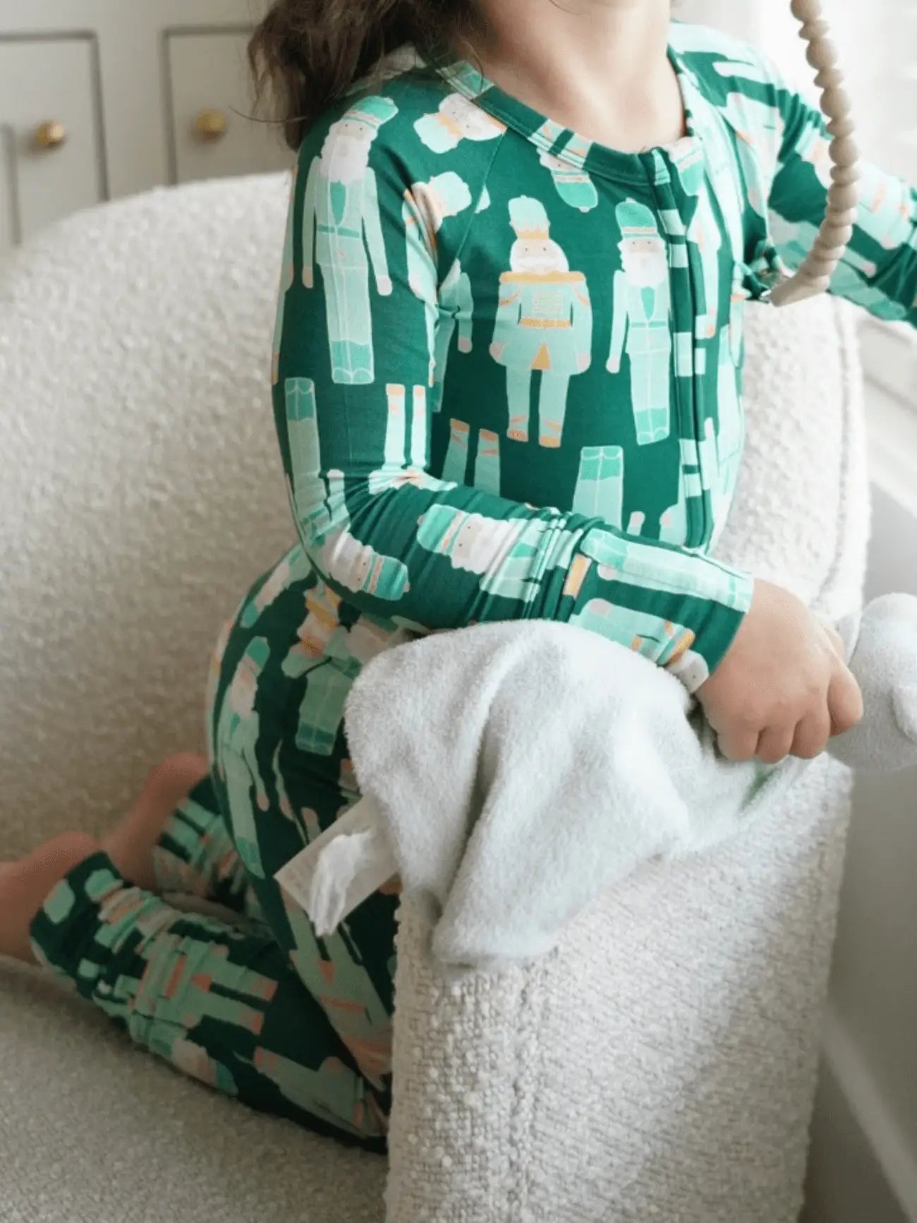Green Nutcrackers Zip Romper